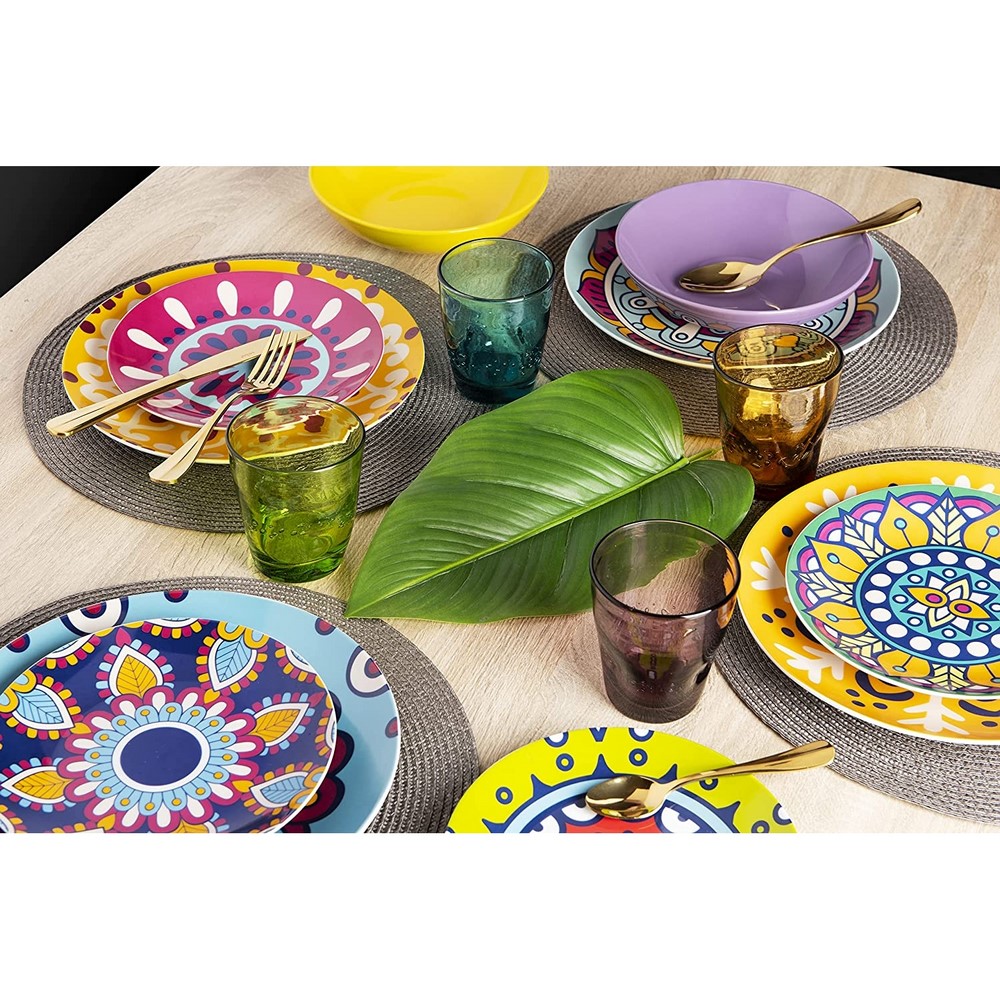 Acquista online Water glass Wave color glass set 6 pieces glass Excelsa